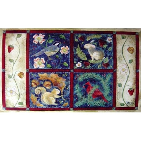 Custom Printed Rugs Custom Printed Rugs AWV059 Four Seasons Doormat Rug - 18 x 30 in. AWV059